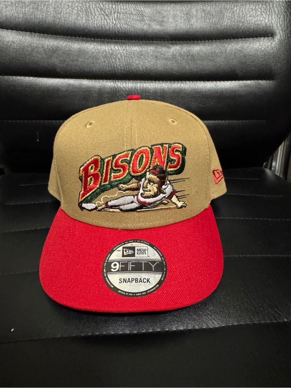 New Era Bisons Two-Tone Snapback Cap - Red & Tan